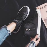 High-Top Waterproof Leather Soft Bottom Canvas Women's Boots