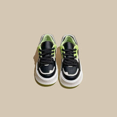 American Retro Breathable Leather Sponge Cake Sport Women's Shoes