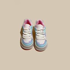 American Retro Breathable Leather Sponge Cake Sport Women's Shoes