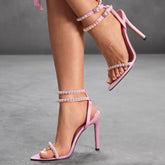 Pearl Embellished Stilettos Heel