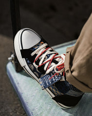 Autumn High-Top Printing Casual Cashew Unisex Canvas Shoes