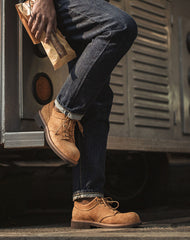 Retro Outdoor Suede Stitching Large Men's Dress Shoes