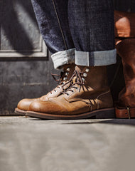 American 8111 Leather Paratrooper Motorcycle Martin Men's Boot