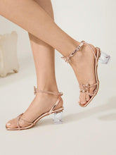 Bowknot Open-Toe Chunky Heel Sandals
