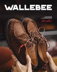 Retro Casual Workwear Postman Maillard Leather Men's Dress Shoes