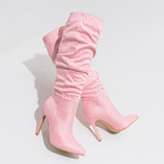 Mid-Calf Stiletto Slip-On Bboots