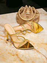 Pointed-Toe High-Heeled Sandals