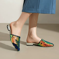 Hala Gold Sequin Flats