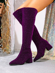 Rhinestone Stiletto Boots