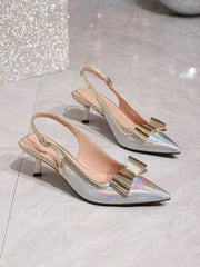 Colorful Snake-Print High Heels