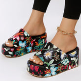 Printed Platform Thick Sole Sandals