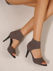 Knitted High-Heeled Sandals