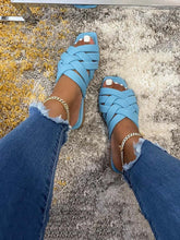 Squre Toe Solid Color Slippers