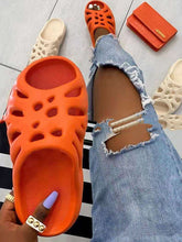 Solid Color Hollow Out Slippers