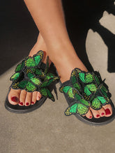 Embroidered Butterfly Slippers