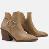 Chunky Heel Pointed Toe Chelsea Boots