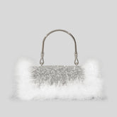 Mink Fur Diamond Evening Bag