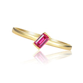 Royalblue Diamond Baguette Ring