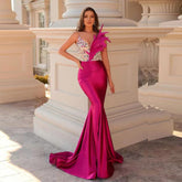 Strapless Sleeveless Diamente Embellished Maxi Bodycon Dress