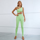 Round Neck Sleeveless Hollow out Bandage Set