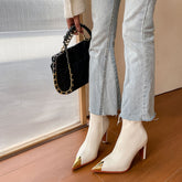 Fable Cap Toe Boots Beige