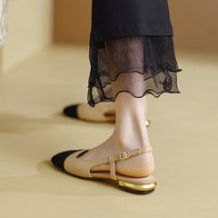 Frady Cap Toe Slingback Flats Nude