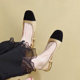Frady Cap Toe Slingback Flats Nude