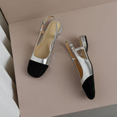 Frady Cap Toe Slingback Flats Silver