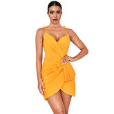 Strappy Sleeveless Lace Up Mini Bodycon Dress