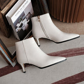 Allison Pointed Toe Kitten Heel Booties