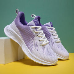 Front Lace-up Fly Knit Sneakers