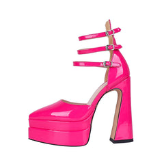 Fraya Hot Pink Platform Heels