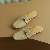 Erin Nude Loafer Mules