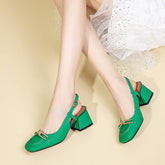 Charlene Slingback Heels with Chain