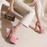 Emery Platform High Chunky Heel Ankle Strap Sandals