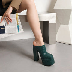 Ginny Green Mule Heels