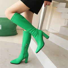 Gala Green Knee High Boots
