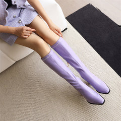 Gala Purple Knee High Boots