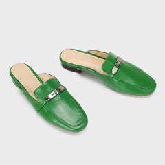 Erin Green Flat Mules