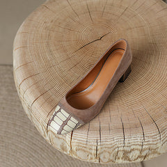 Faye Embellished Square Toe Heels Tan