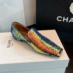 Hala Gold Sequin Flats