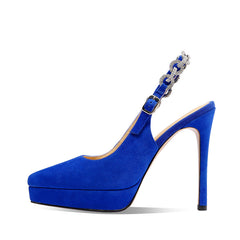 Falyn Royal Blue Platform Heels