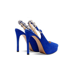 Falyn Royal Blue Platform Heels