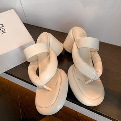 Denise Super Comfy Flip Flop Heeled Sandals