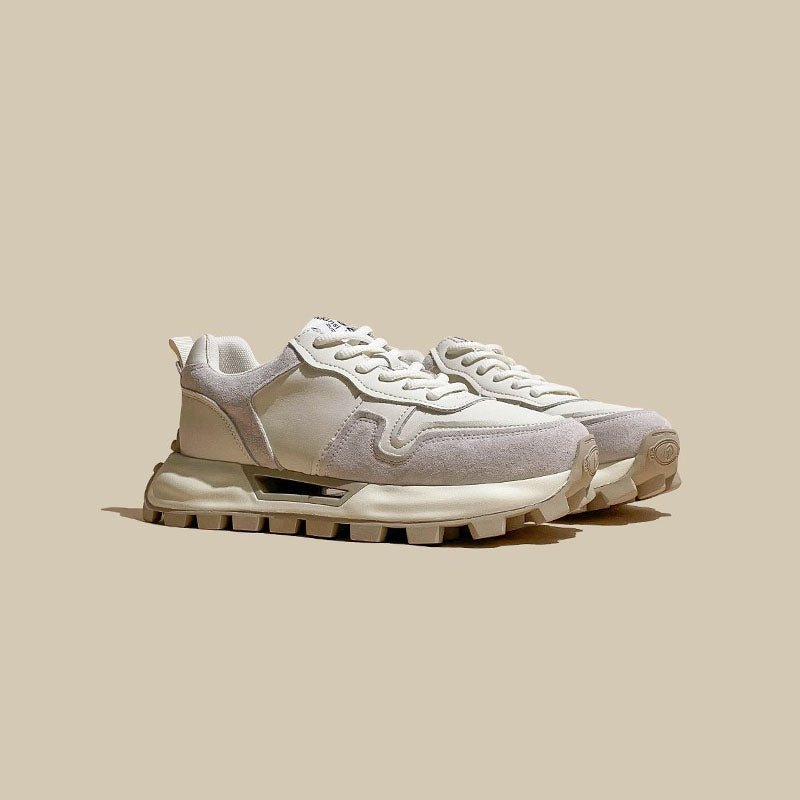 American Retro Waffle Color Matching Versatile Sports Women's Shoes