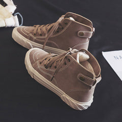 All-Match High-Top Cotton Canvas Winter Women's Boots