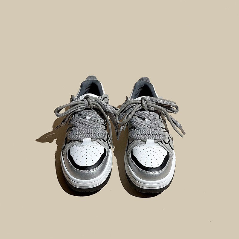 American Retro Skateboard Genuine Leather Women's Shoes