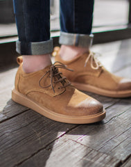 British Style All-Match Board Leather Men's Dress Shoes