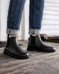 Chelsea Martin British Leather Black Leather Men's Boot