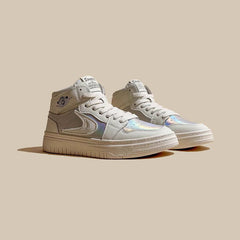 Panda Leather Hip-Hop All-Match High-Top Women's Shoes
